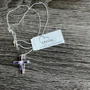 Swarovski necklace with cross